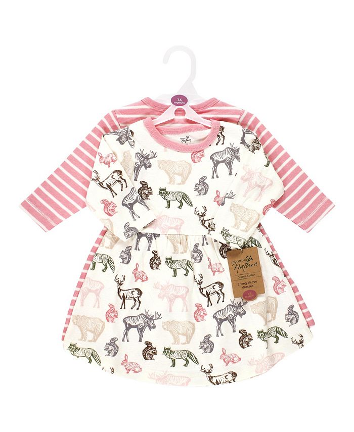 Touched by Nature Toddler Girls Organic Cotton Dresses, Woodland - Macy's