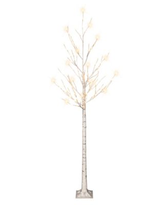 Puleo 6' Pre-lit Artificial Twig Tree In White | ModeSens