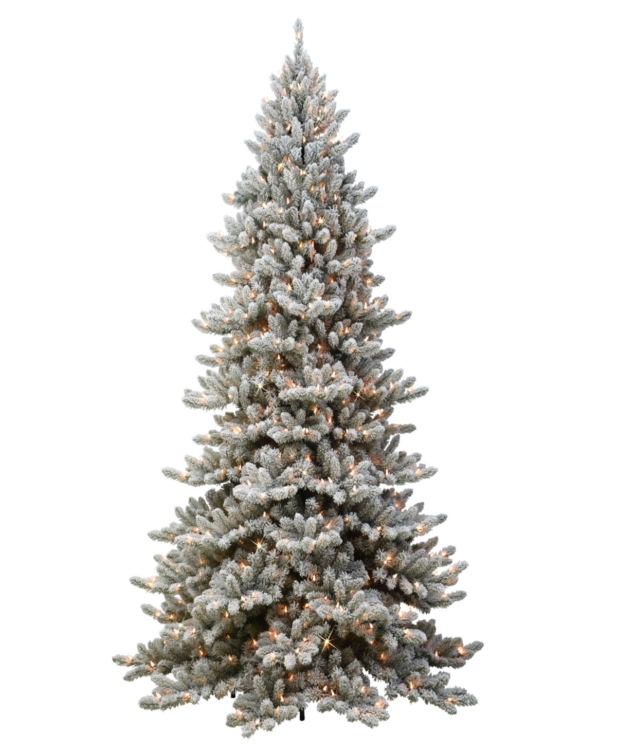 Puleo 6.5' Pre-lit Flocked Royal Majestic Artificial Frase Fir Tree In Green