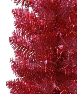 6' Pre-Lit Tinsel Artificial Tree
