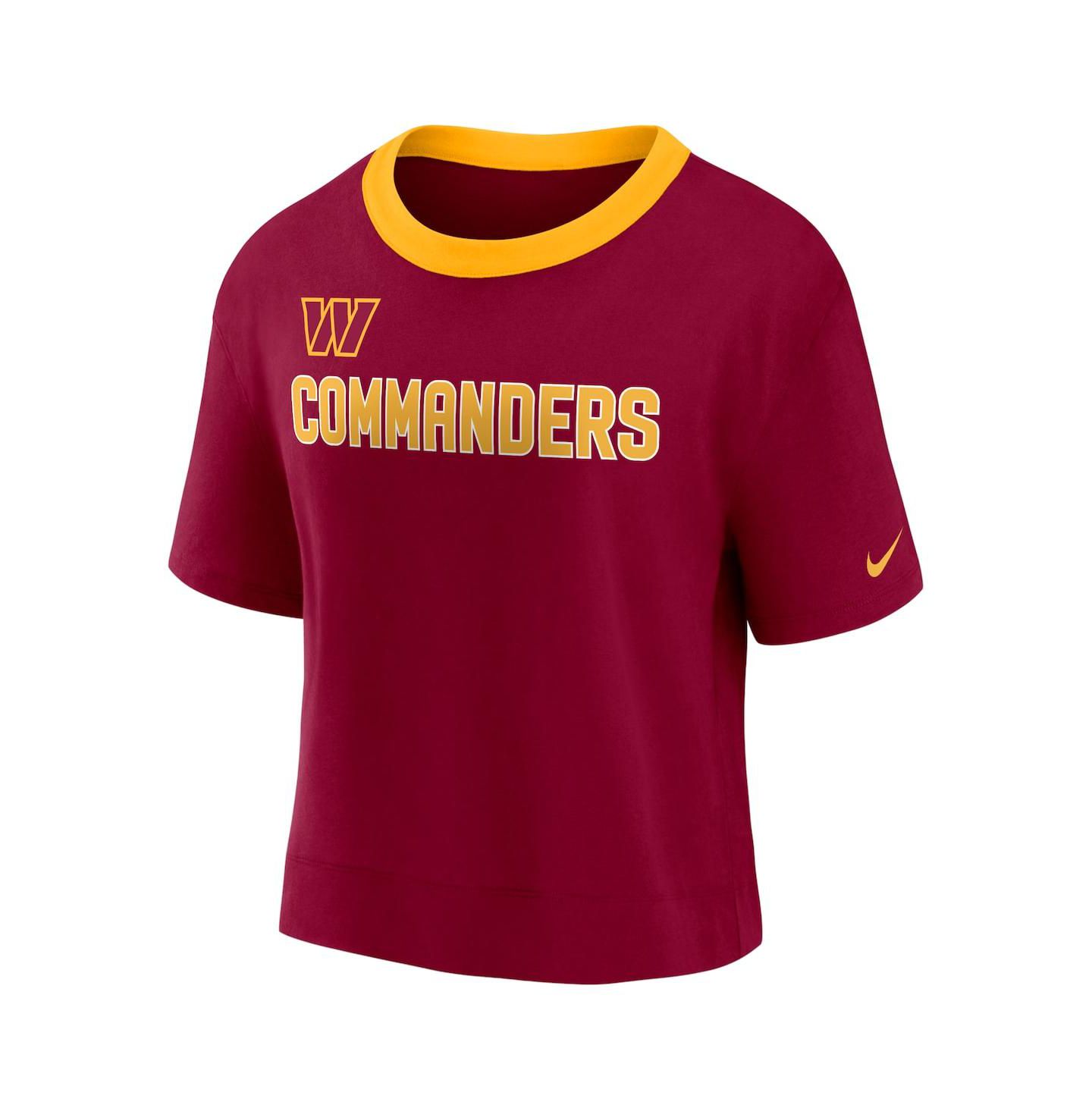 Женский топ Nike Burgundy Washington Commanders High Hip Fashion Cropped — фото 3