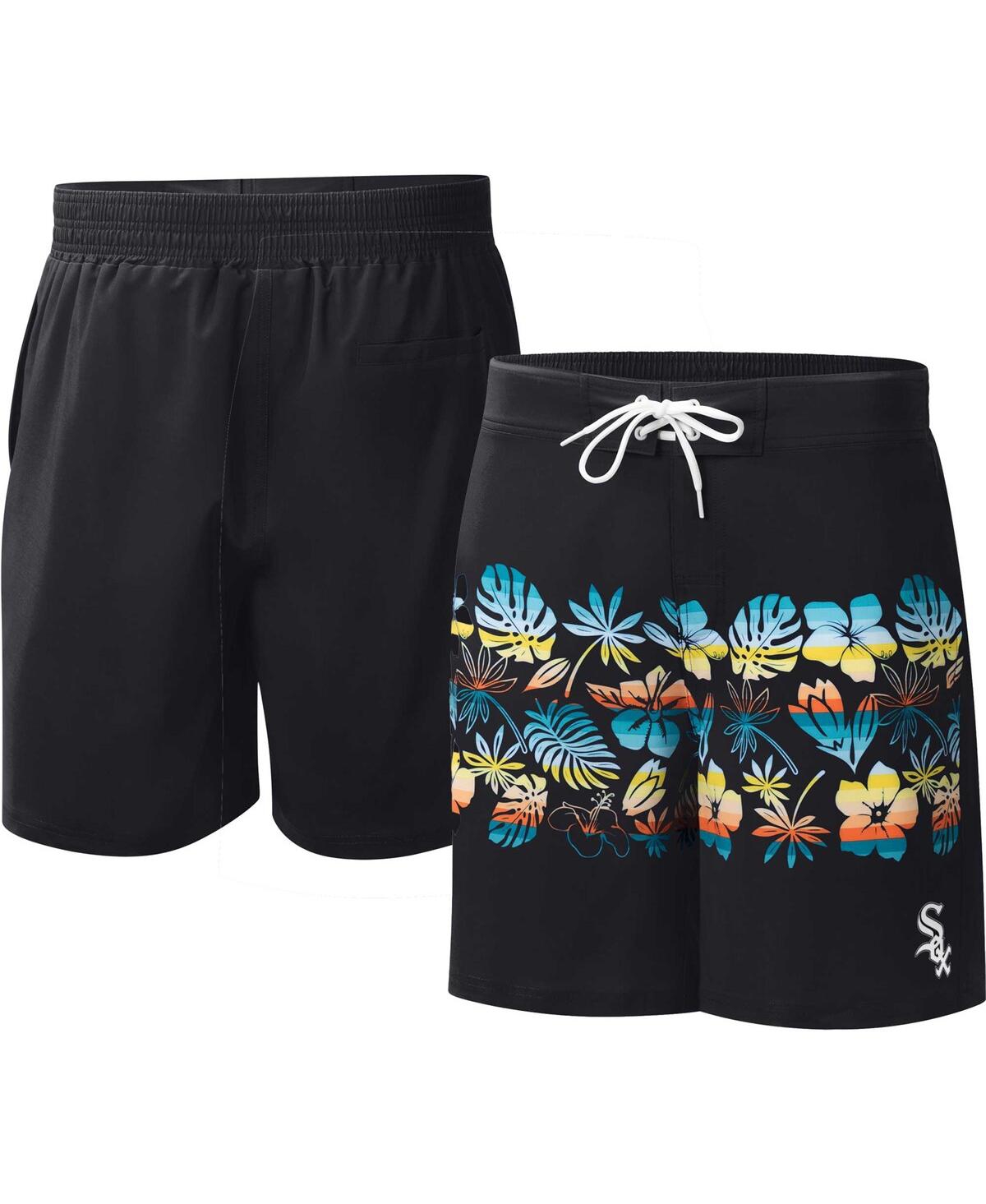 Shop G-iii Sports By Carl Banks Men's  Black Chicago White Sox Breeze Volley Swim Shorts