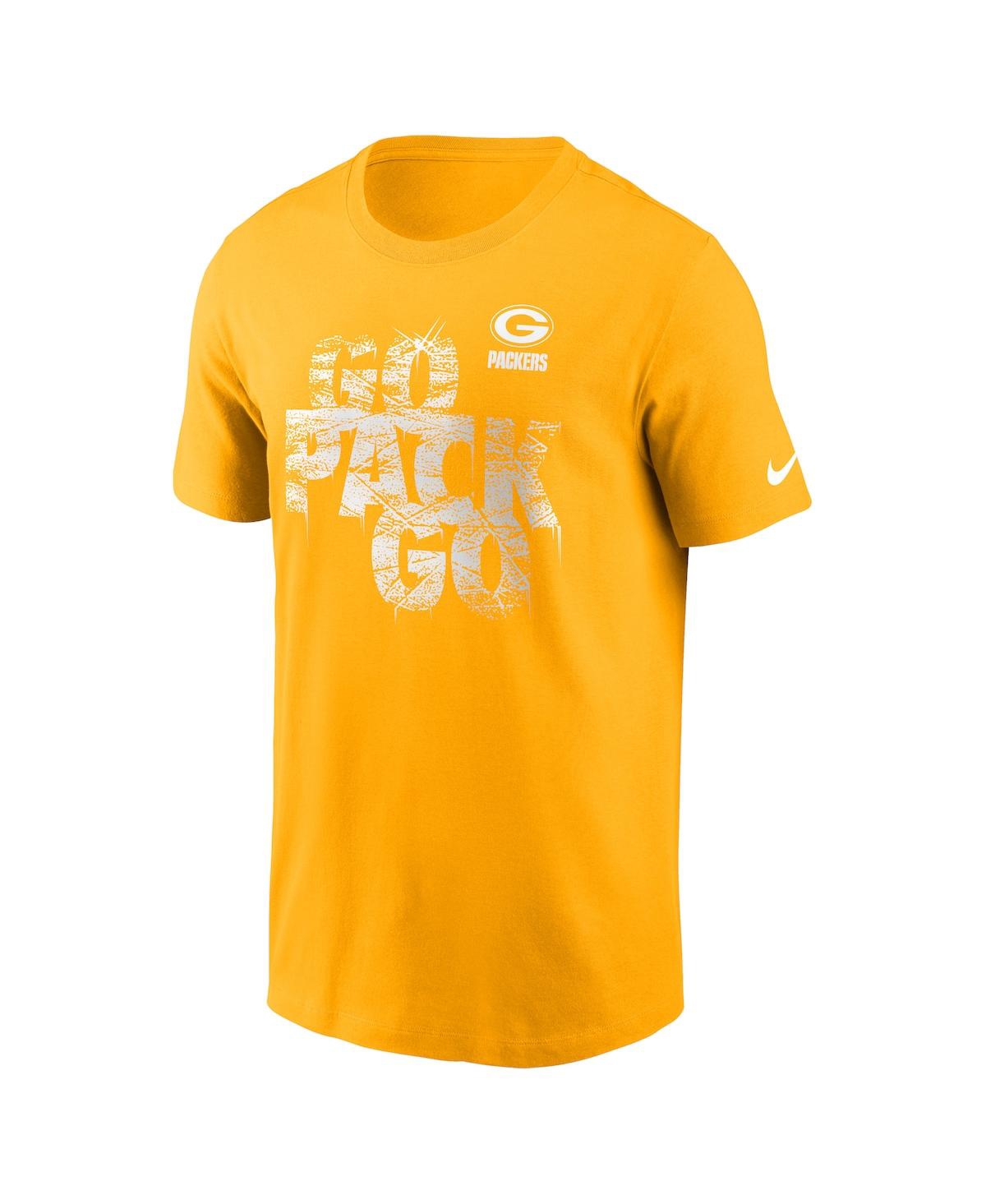Shop Nike Men's  Gold Green Bay Packers Local Essential T-shirt