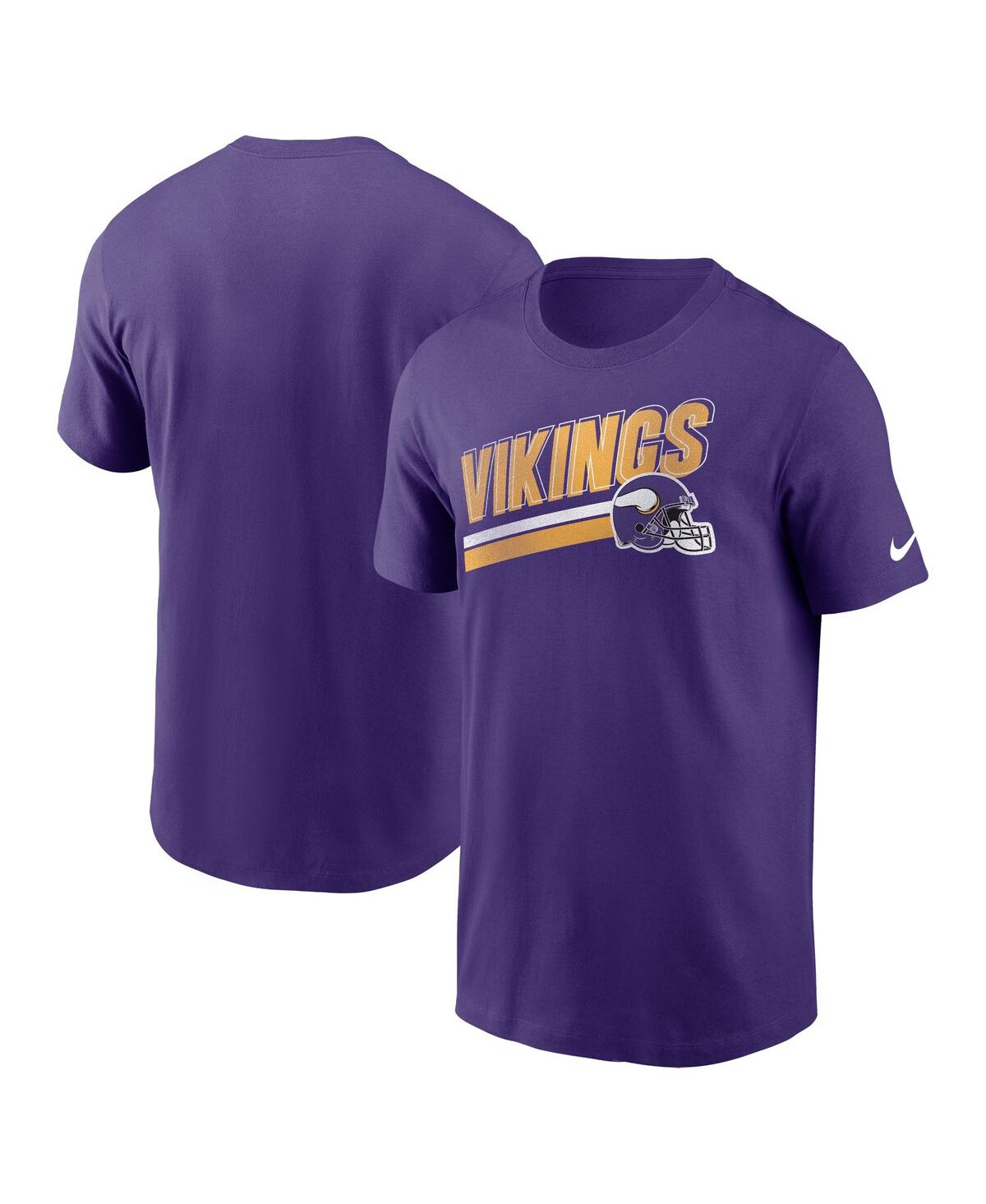 Nike Minnesota Vikings Essential Blitz Lockup  Men's Nfl T-shirt In Purple