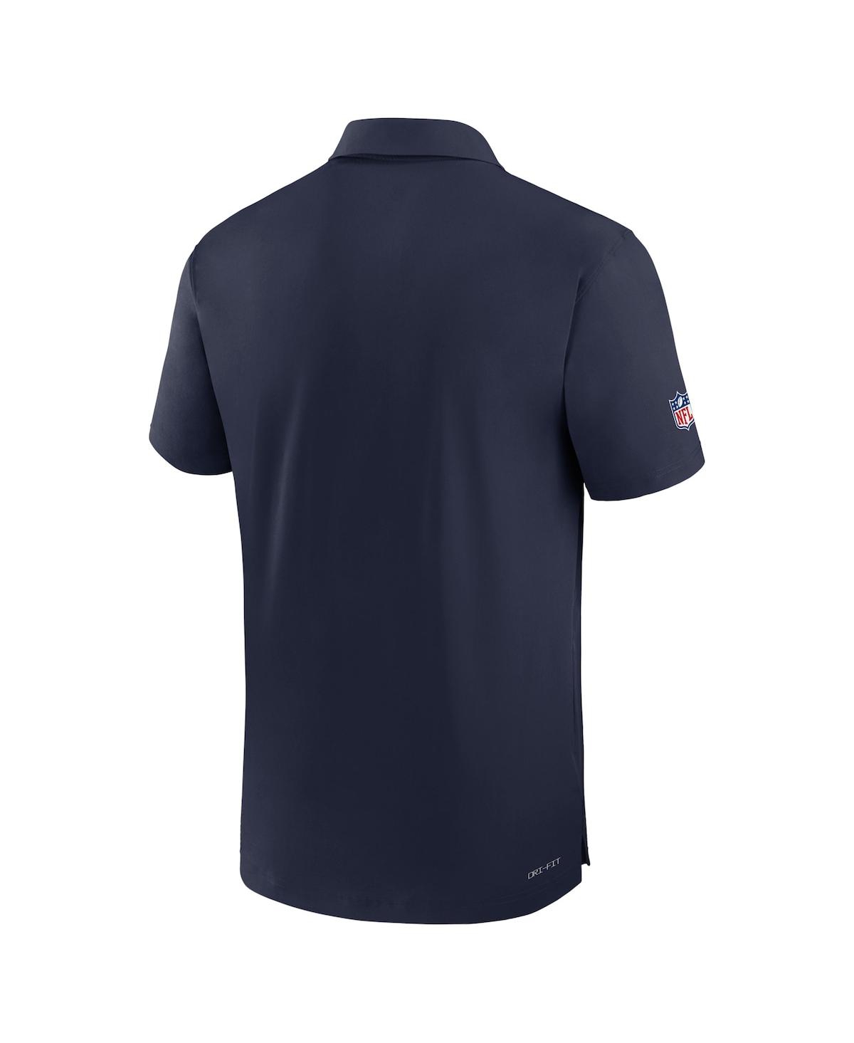 Shop Nike Men's  Navy Tennessee Titans Sideline Coaches Performance Polo Shirt