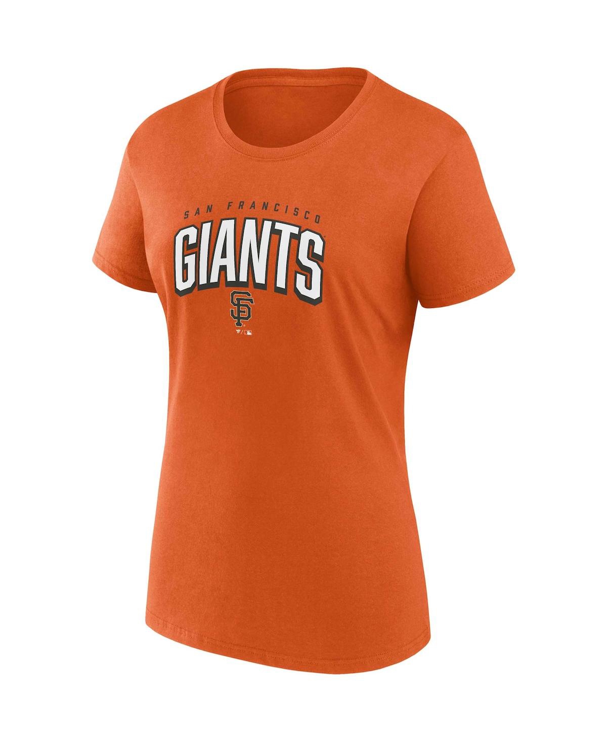 Fanatics Women's  Black, Orange San Francisco Giants Fan T-shirt Combo Set In Black,orange