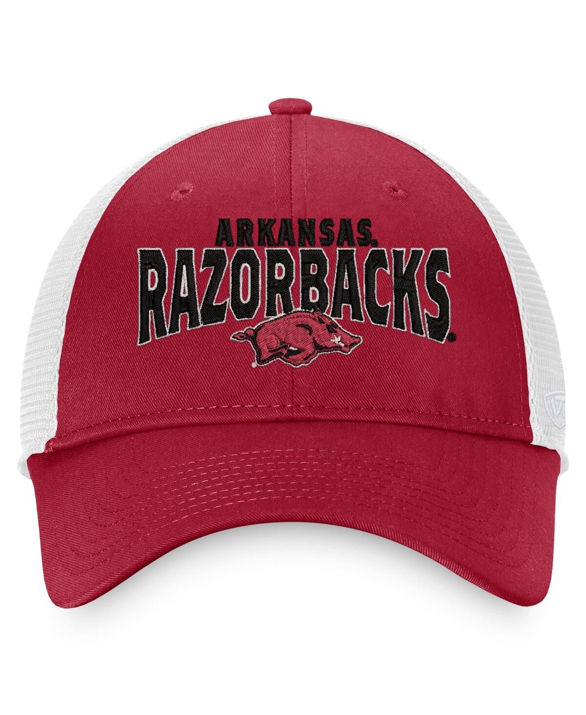 Top Of The World Cardinal Arkansas Razorbacks Breakout Trucker Snapback Hat In Cardinal
