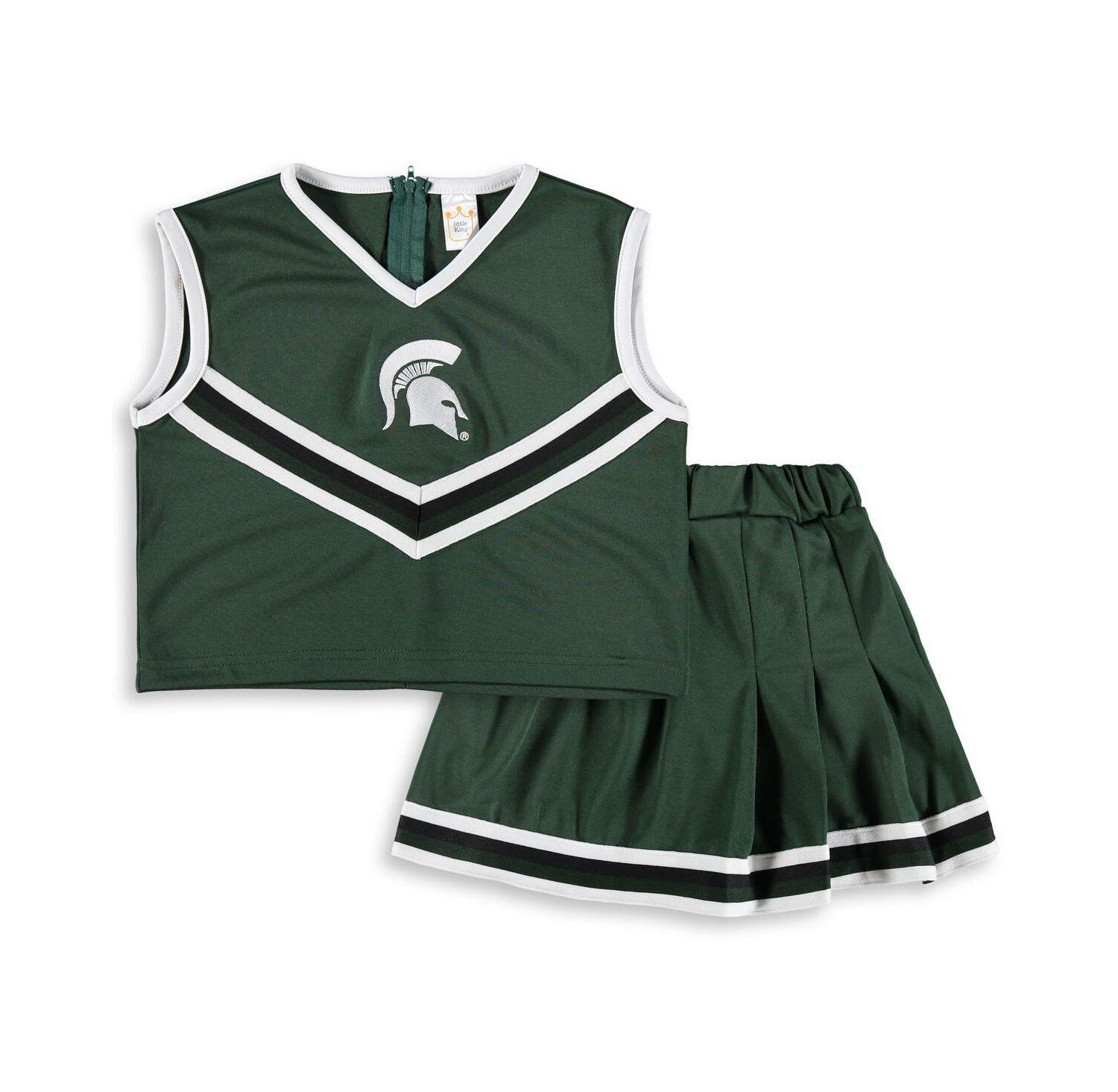 Big Girls Green Michigan State Spartans Two-Piece Cheer Set