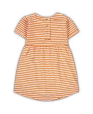Girl's Toddler Tennessee Orange Tennessee Volunteers Striped Dress with Pockets