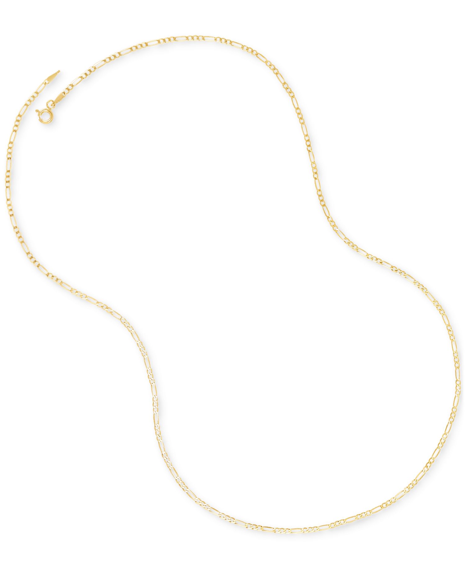 Polished Figaro Link Chain (1.85mm) Collection in 10k Gold