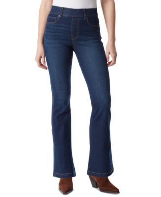 Gloria Vanderbilt Women's Shape Effect Pull-On Flared-Leg Jeans - Macy's