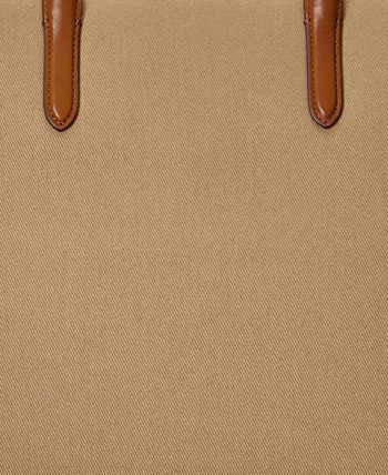 Lauren Ralph Lauren Canvas Large Devyn Tote Bag - Macy's