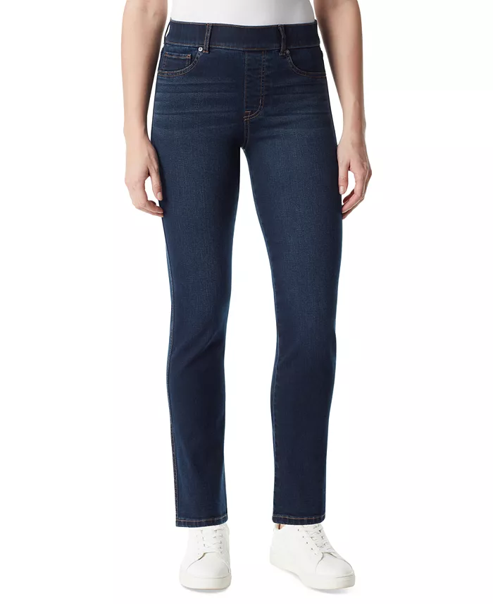 Women's Shape Effect Pull-On Straight-Leg Jeans