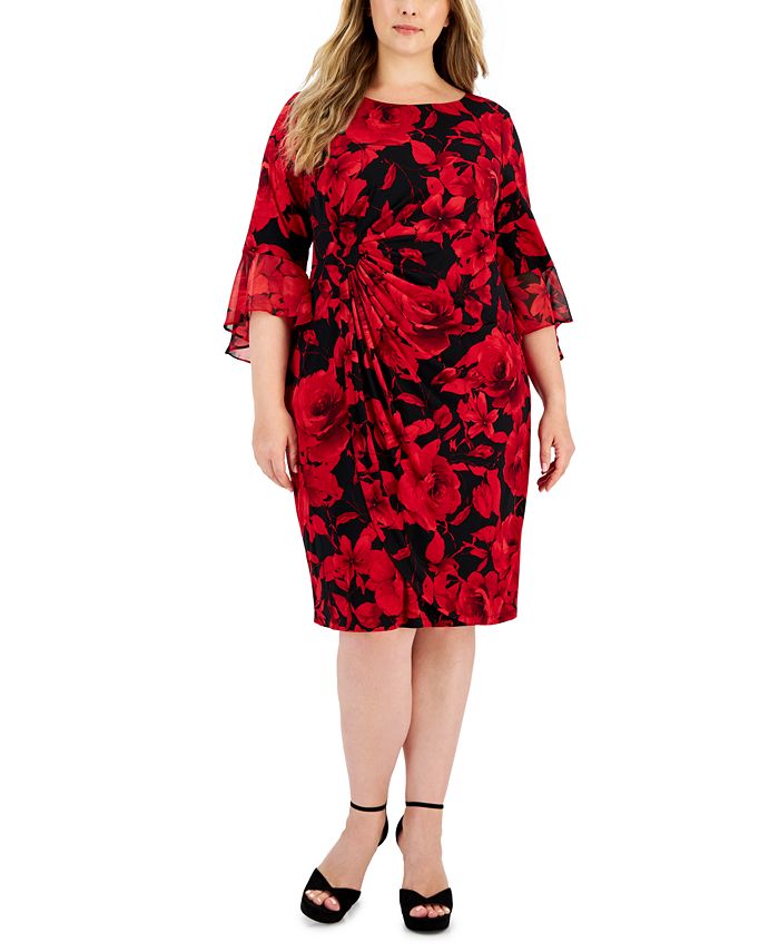 Macy's red and discount black dress