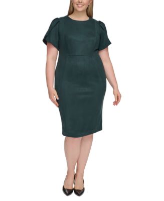 green emerald velvet dress Calvin Klein Women's Long Sleeve Sparkle Textured Knit Sheath Dress, Emerald  (10) at Amazon Women's Clothing store main image 0
