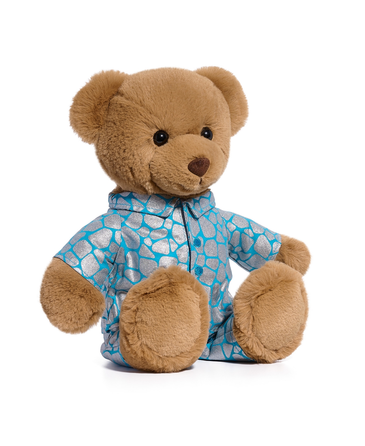 Shop Geoffrey's Toy Box 9.5" Toy Plush Teddy Bear With Robe, Created For Macys In Pastel Blue