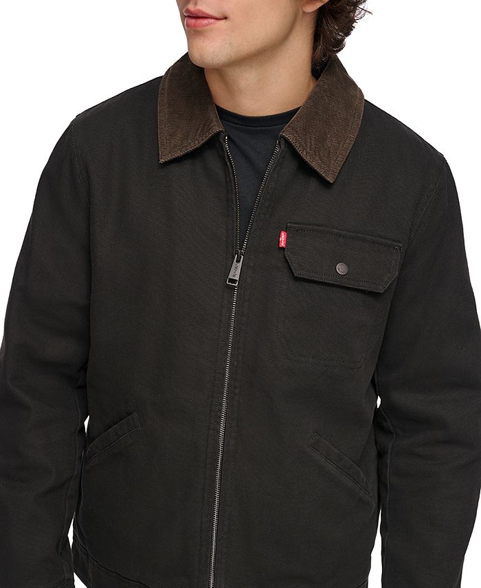 Levis lined canvas discount trucker jacket