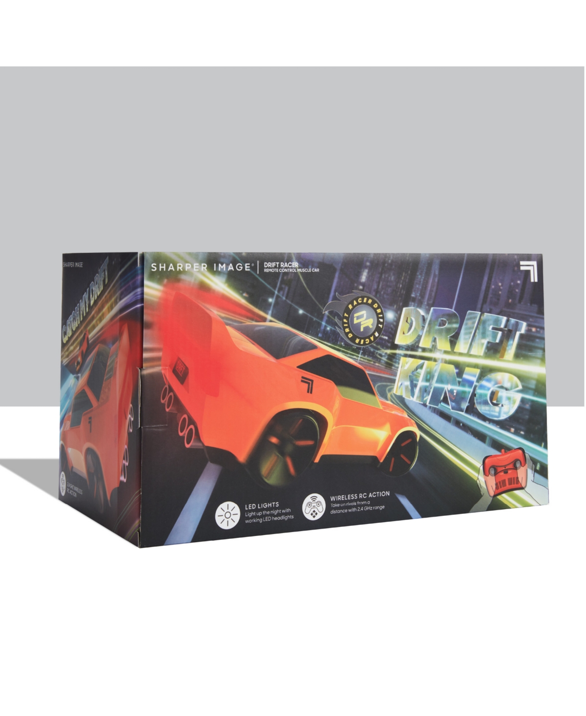 Shop Sharper Image Toy Rc Drift Racer Muscle Car In Orange