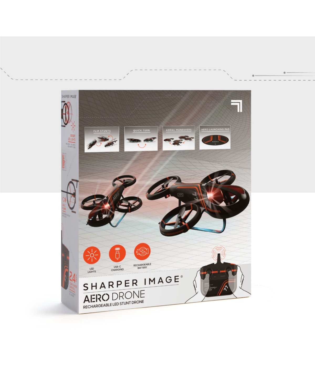 Shop Sharper Image X-treme Aero High-performance Remote Control Drone In Black