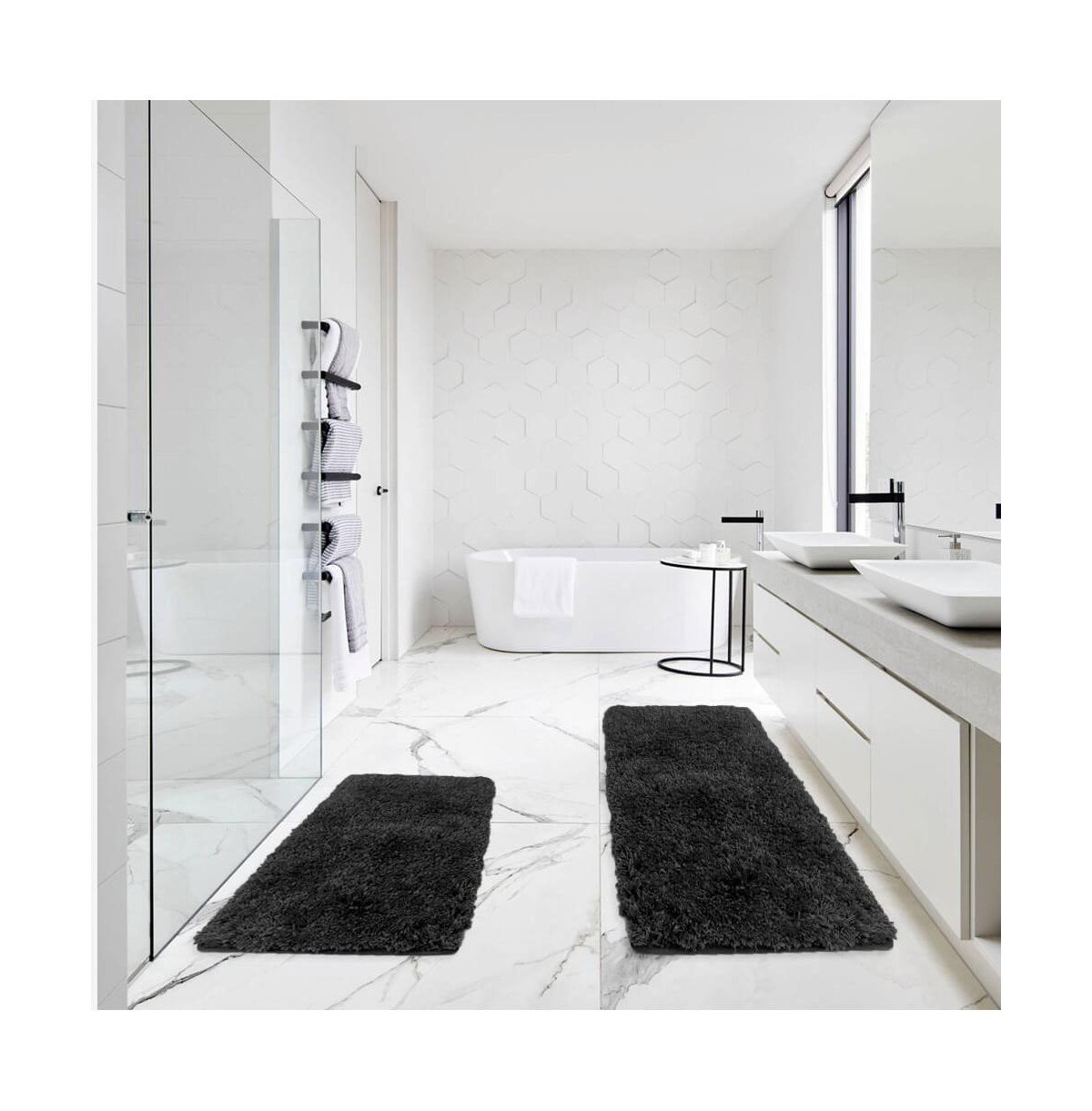 Clara Clark Piece Ultra Soft Non Slip Shaggy Bath Rug - Small & Medium
