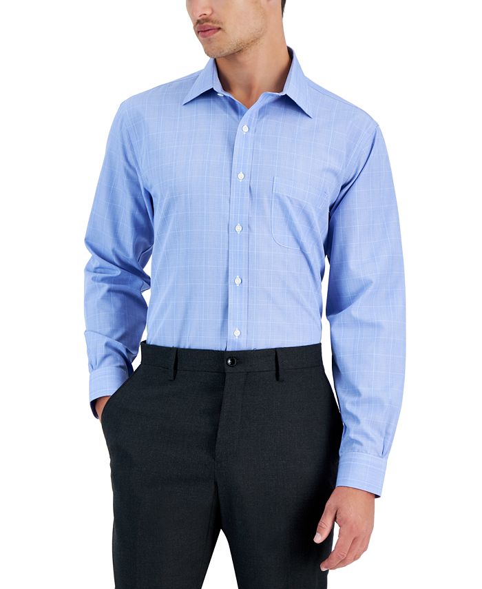 Brooks Brothers Men's Regular Fit Non-Iron Glen Plaid Dress Shirt - Macy's