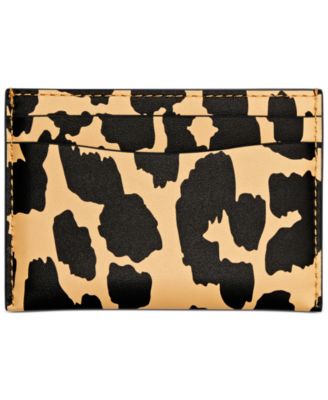 COACH Essential Leopard Printed Leather Card Case
