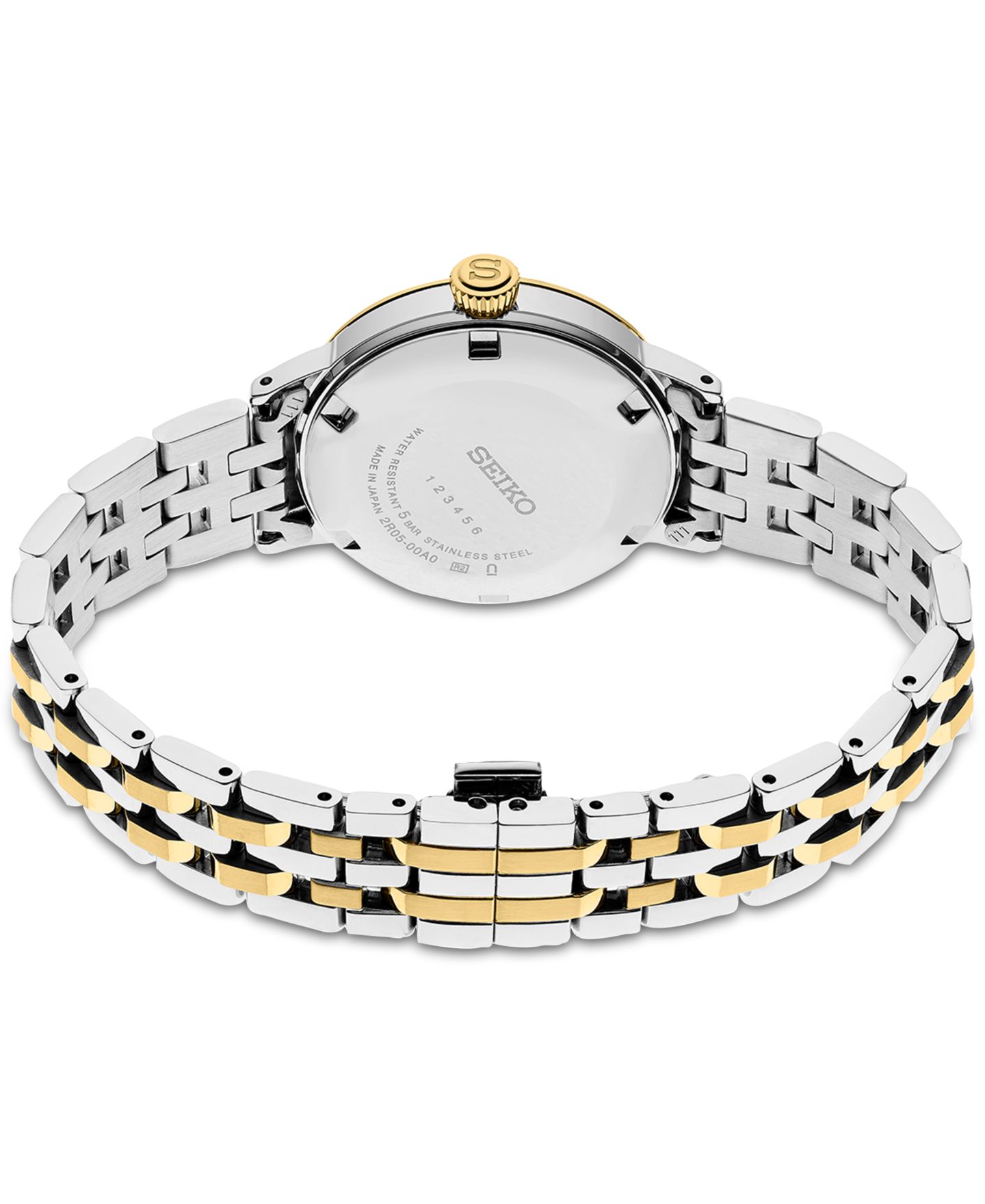 Женские часы Seiko Automatic Presage Diamond (1/10 ct. t.w.) Two-Tone Stainless Steel Bracelet Watch 30mm — фото 3