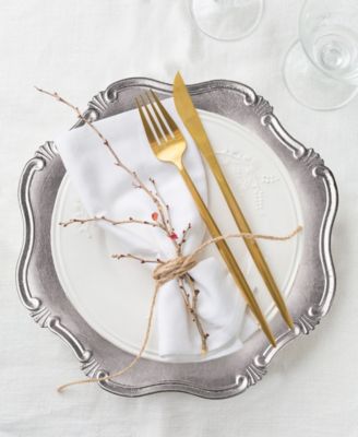 Baroque Charger Plate 12 Piece Dinnerware Set, Service for 12