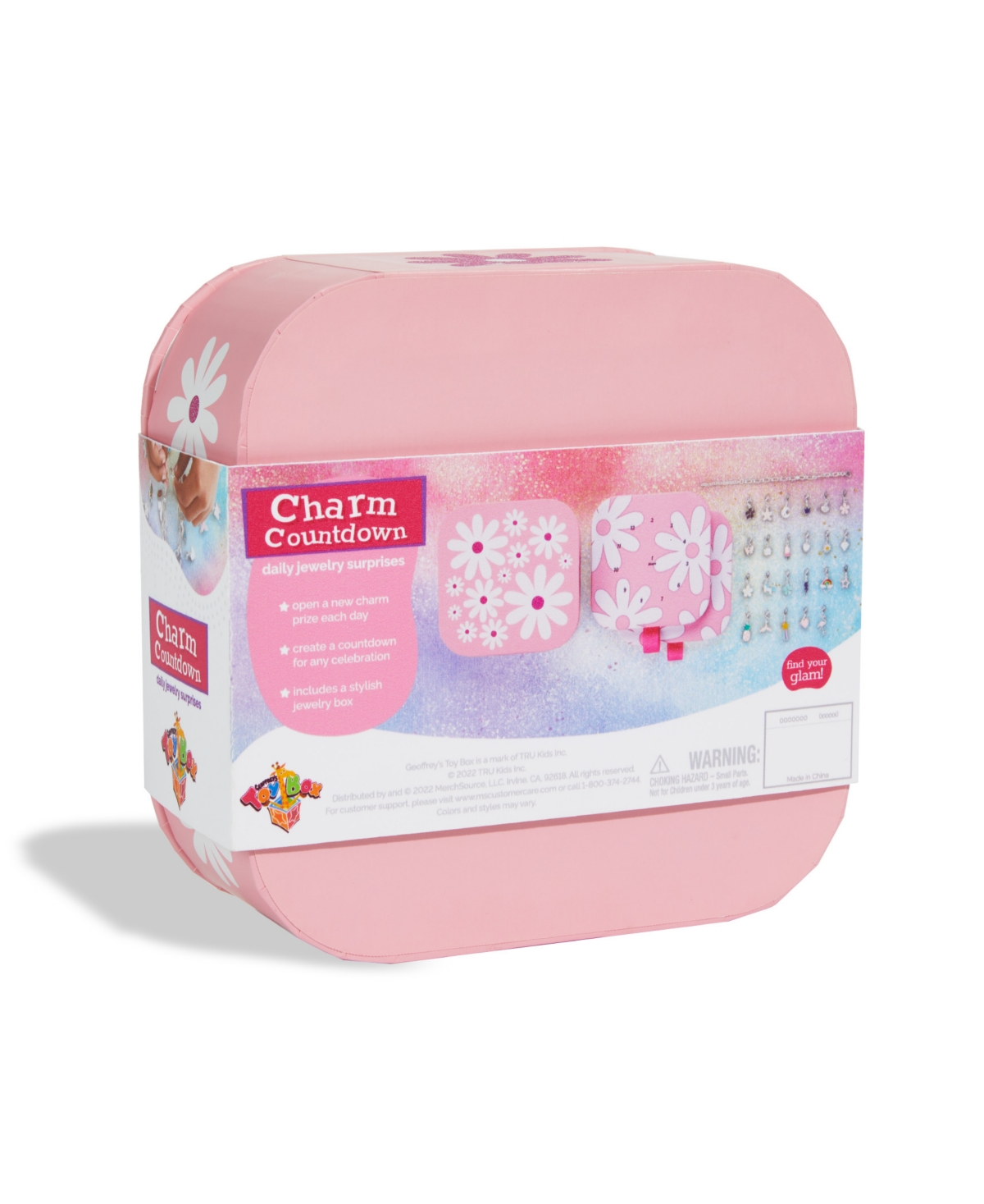 Geoffrey's Toy Box Charm Countdown 24 Pieces Daily Jewelry Surprises Advent Calendar, Created For Macy's In Light,pastel Pink