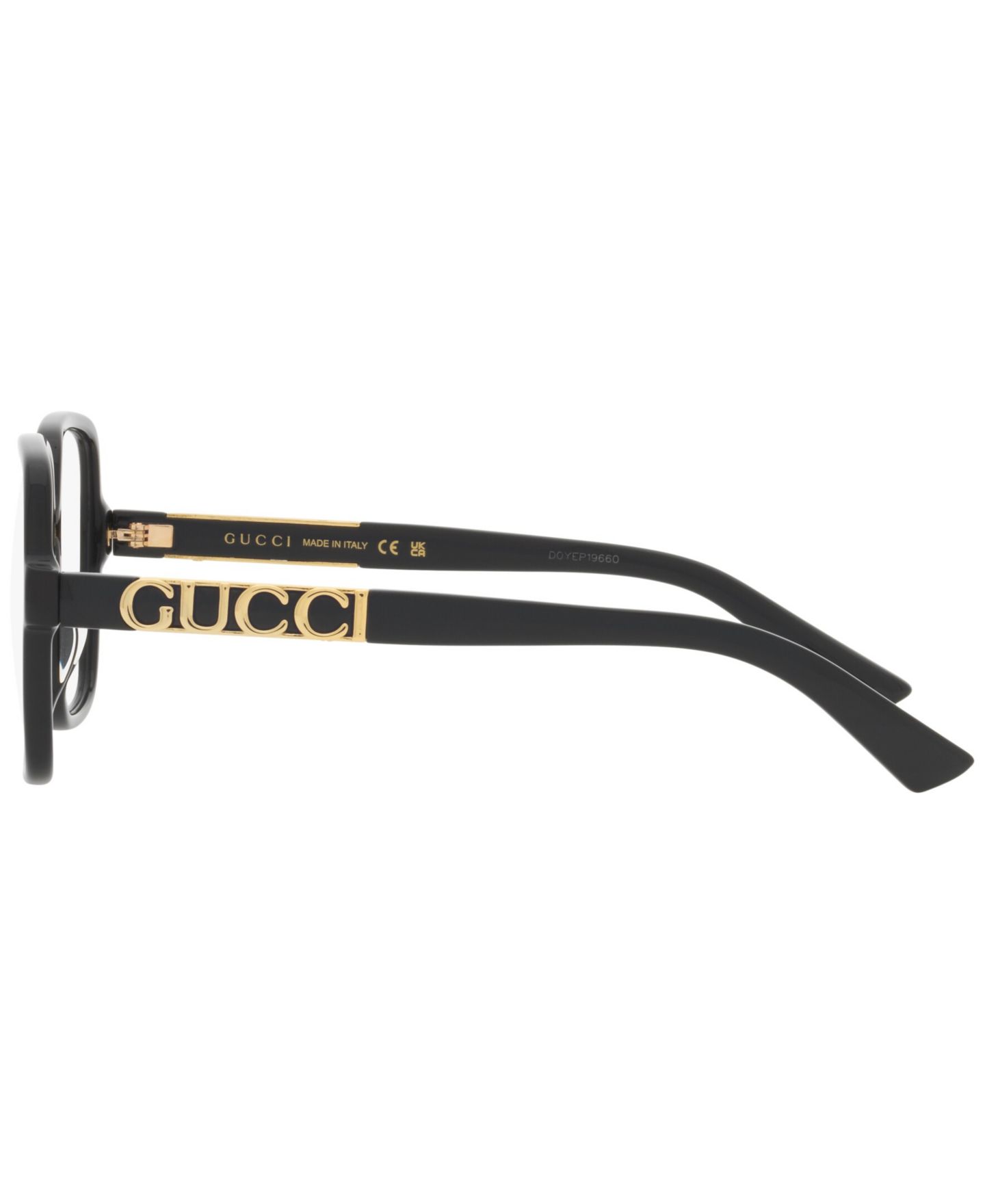 Женские очки Gucci Woman Rectangle Plastic GG1193O Eyeglasses, цвет: Чёрный — фото 5
