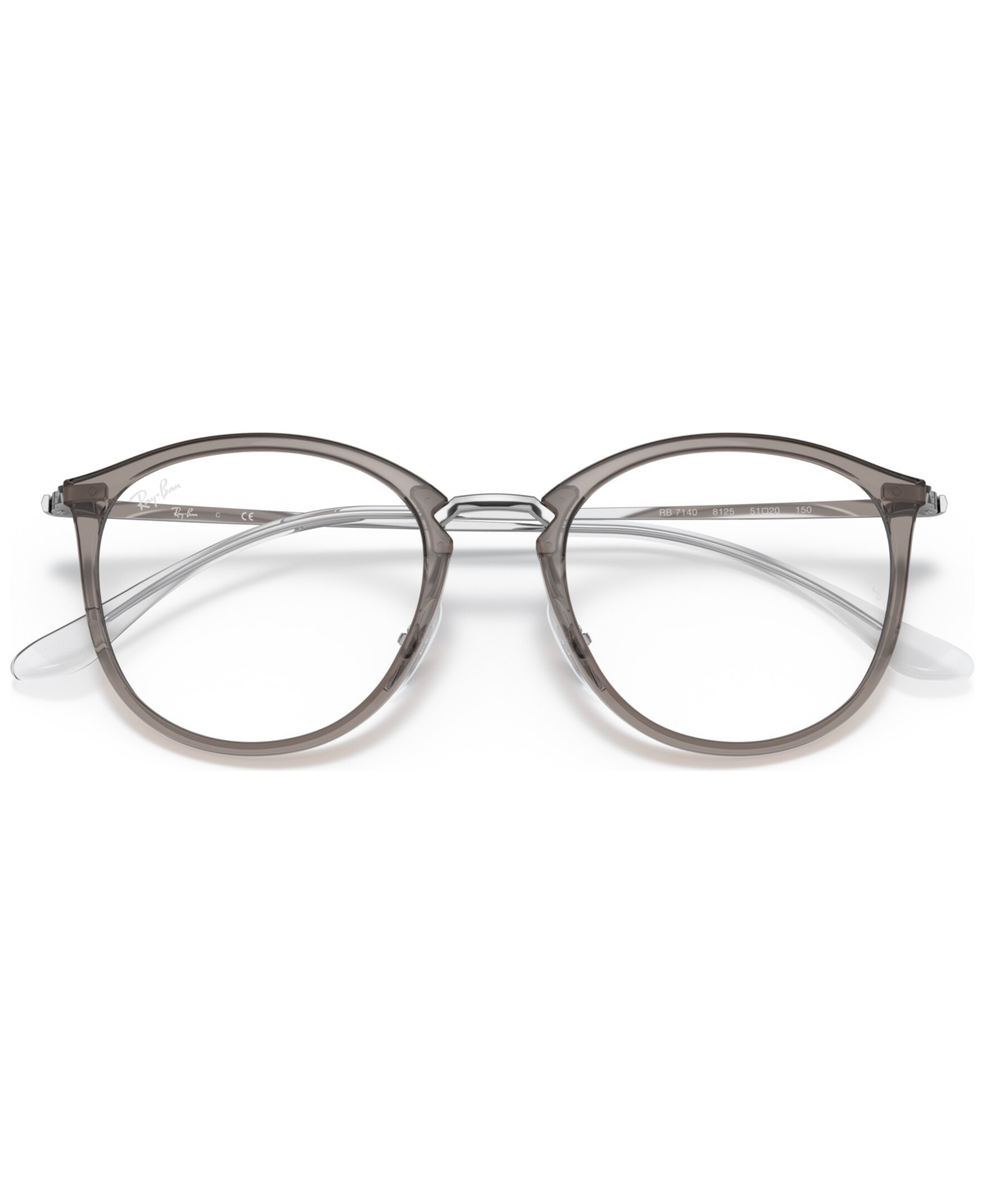 Ray Ban Women's Eyeglasses, Rb7140 51 In Transparent Gray