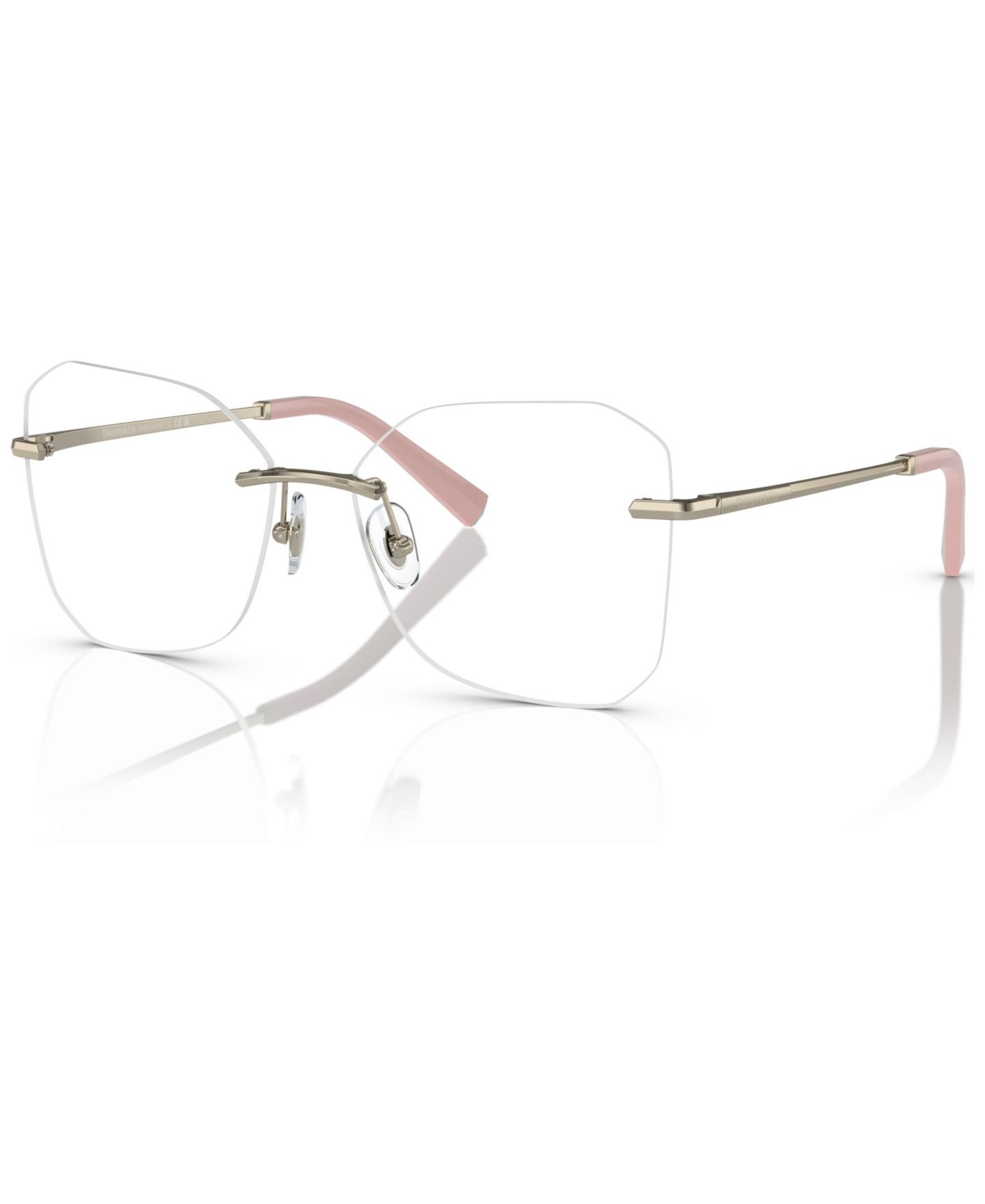 Женские очки Tiffany & Co. Woman Irregular Metal TF1150 Eyeglasses, цвет: Бледный золотой — фото 1