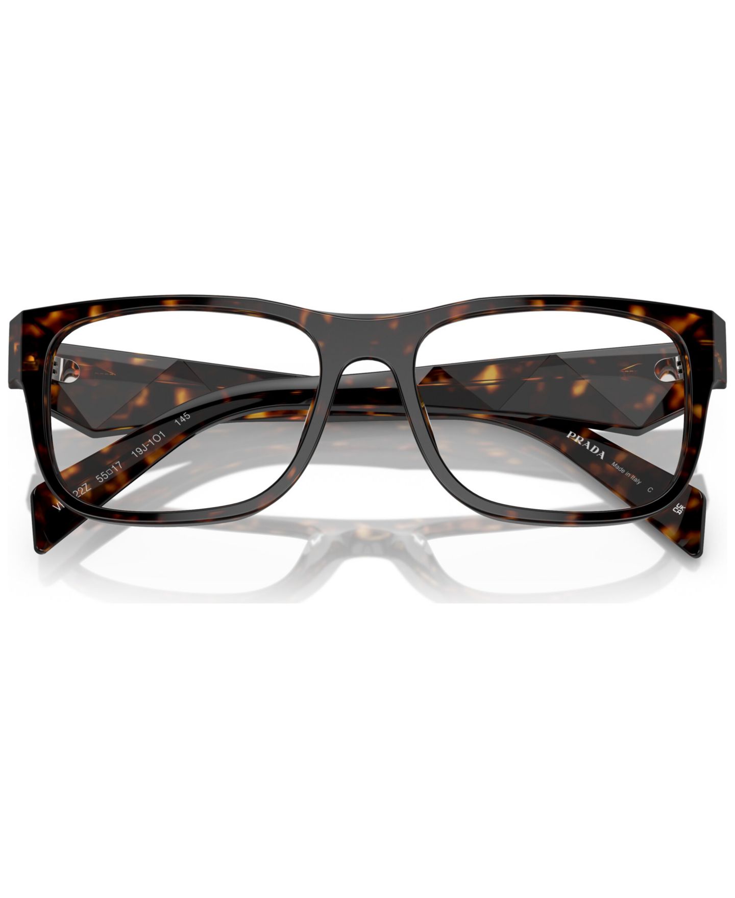 Мужские очки PRADA Man Pillow Plastic PR 22ZV Eyeglasses, цвет: Loden / Чёрный — фото 5