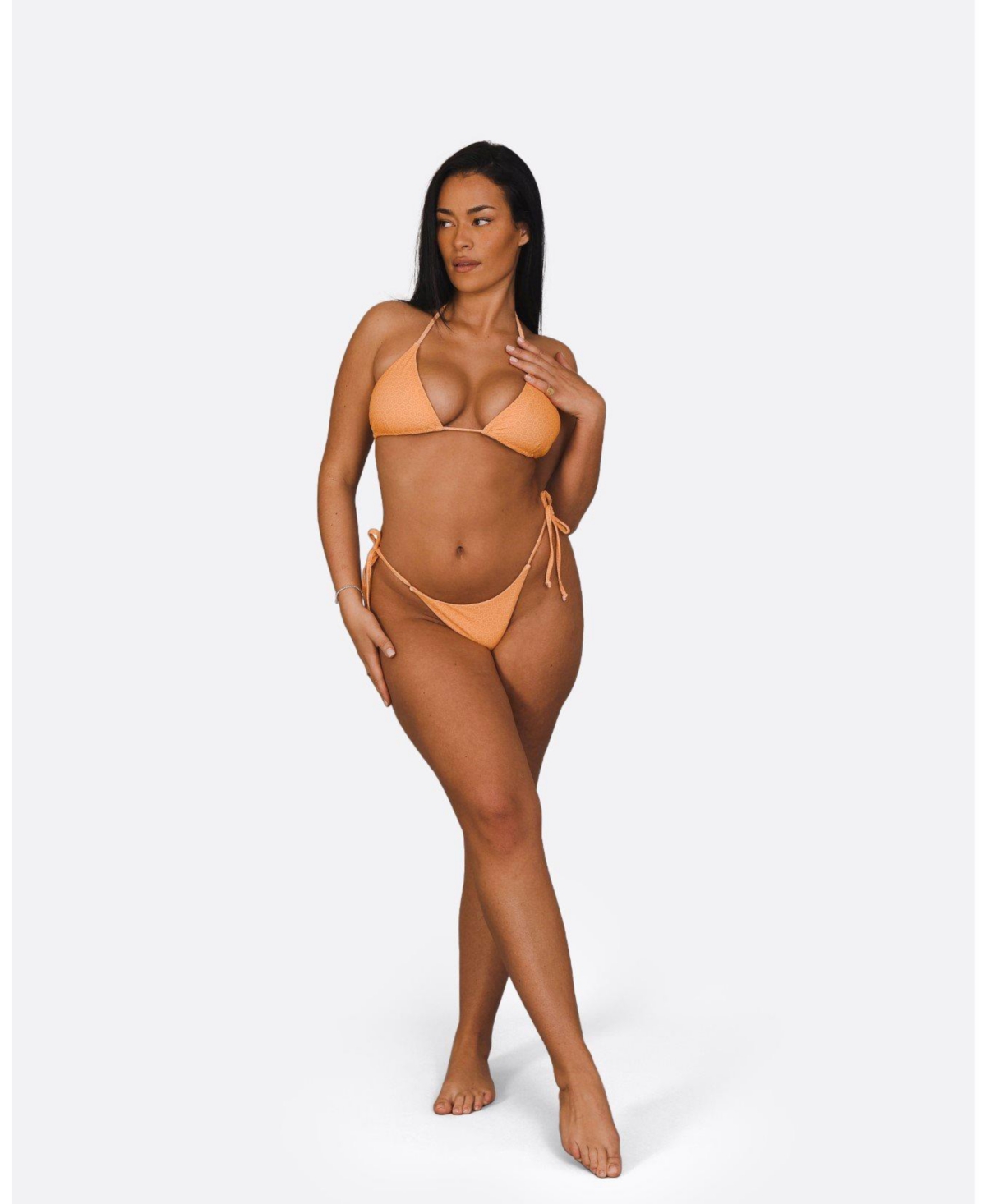 Oosc Women's Tangerine Squeeze Triangle Bikini Top