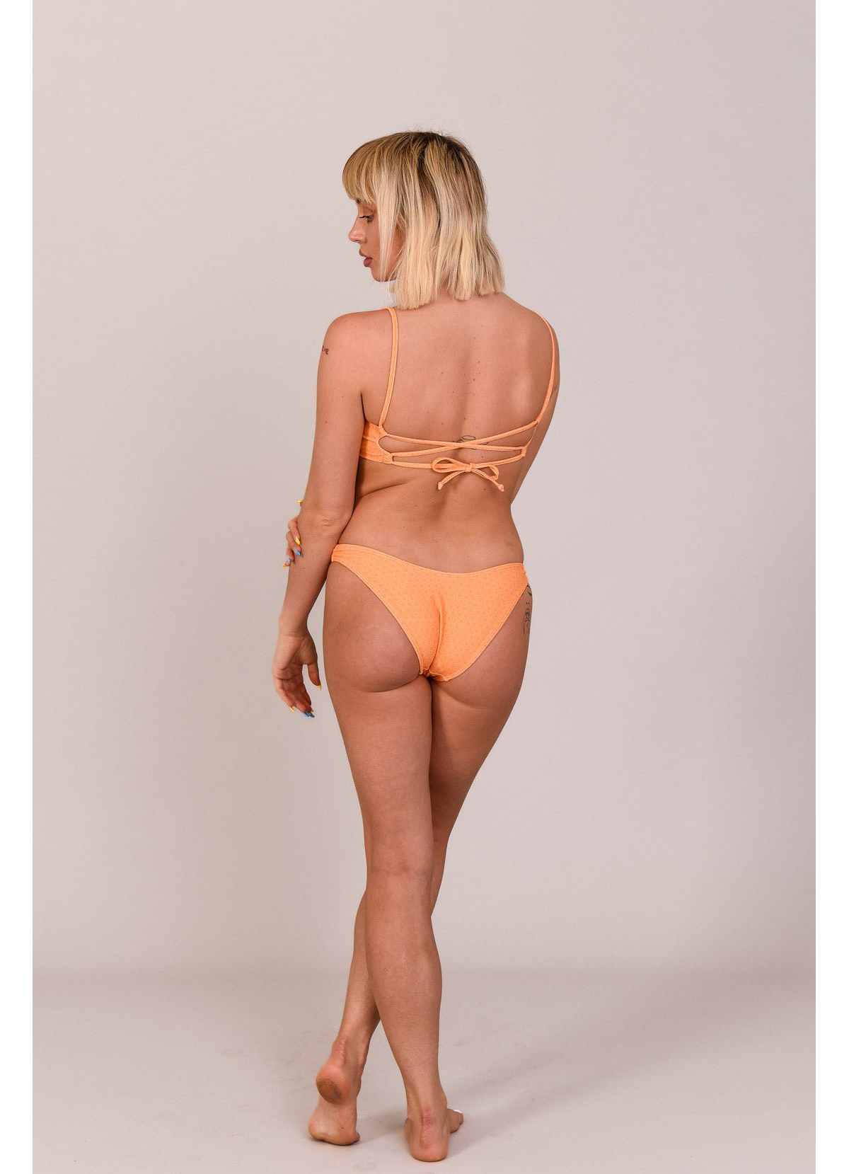 Oosc Women's Tangerine Squeeze Brazilian Bikini Bottoms