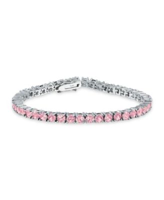 12 CTW 4 Prong Basket Set Solitaire Round Cubic Zirconia CZ Tennis Bracelet Prom 7.5 Inch