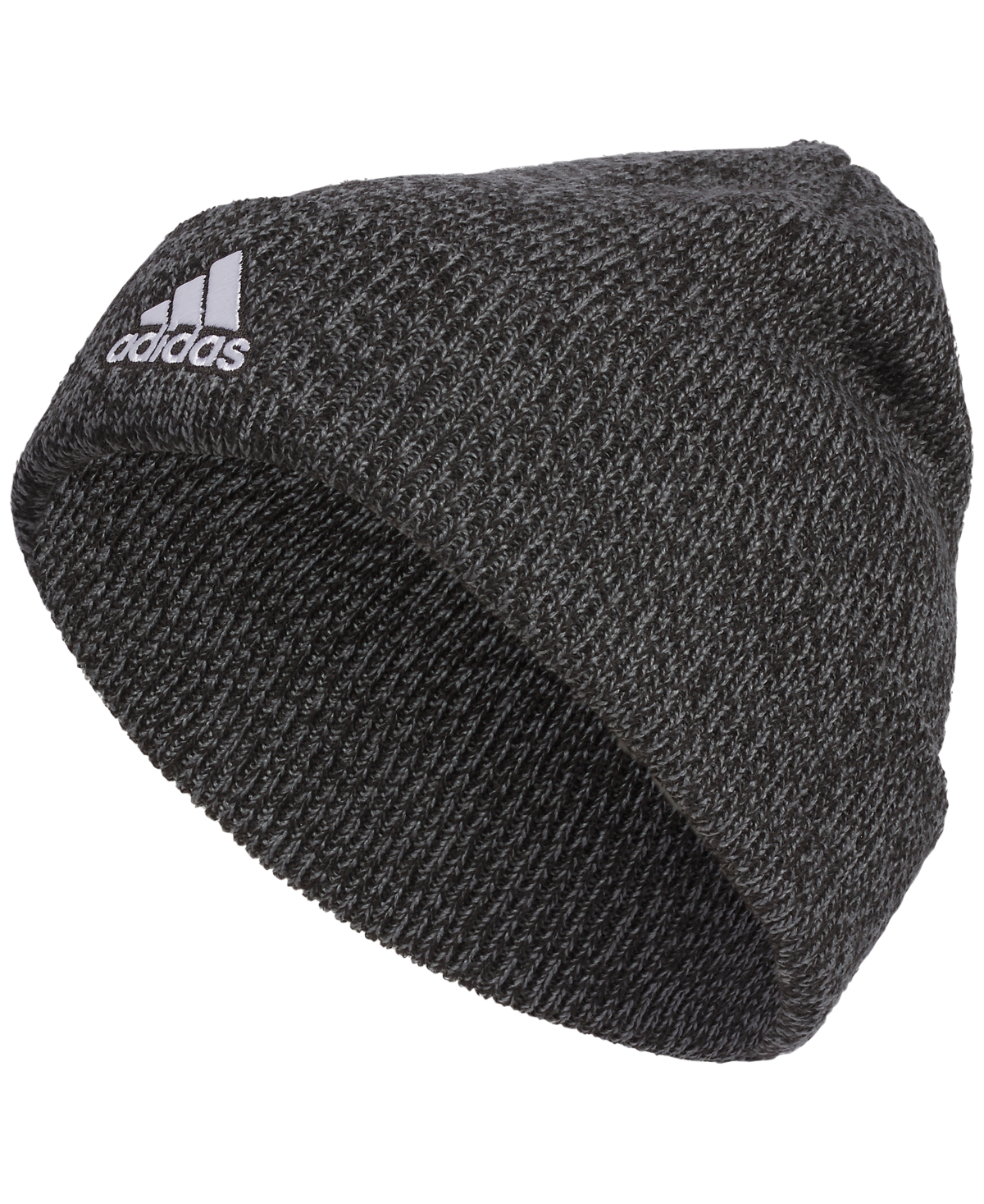 Adidas Originals Men's Team Issue Folded Knit Beanie In Dark Grey Heather