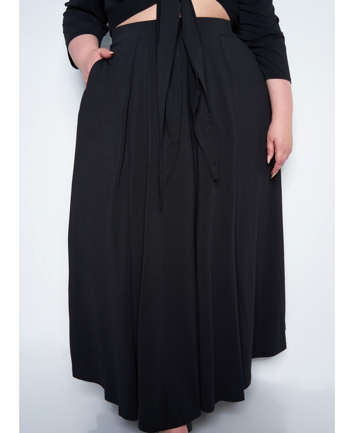 Women's Plus Size Maxi Skirt - Fuchsia