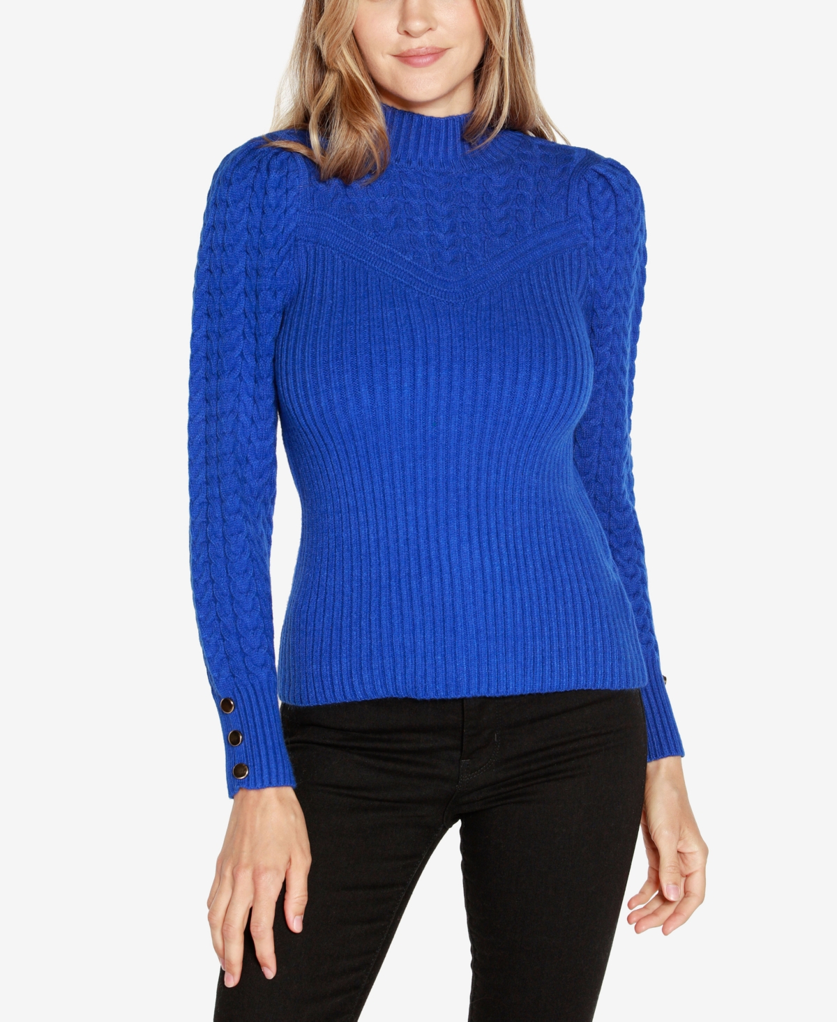 Black Label Women's Ribbed Sweater - Cobalt
