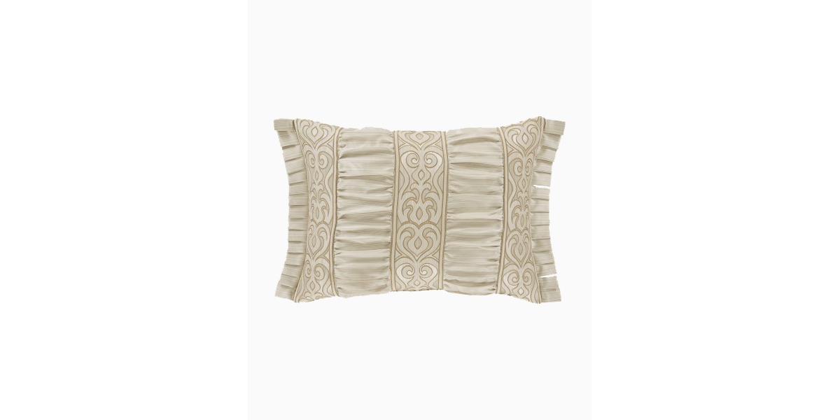 J Queen New York Lazlo Boudoir Decorative Pillow, 15" X 20" In Ivory