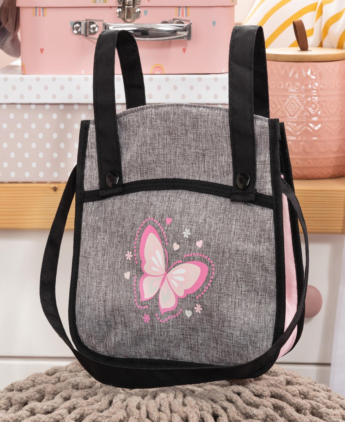 Bayer Design Dolls Butterfly , Xeo Twin Pram Set In Multi