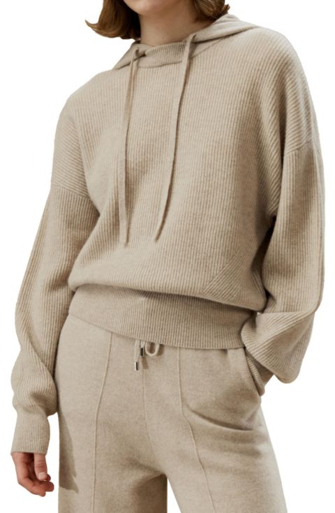 Женское худи LILYSILK Eshe 2-in-1 Cashmere Detachable, цвет: Бежевый