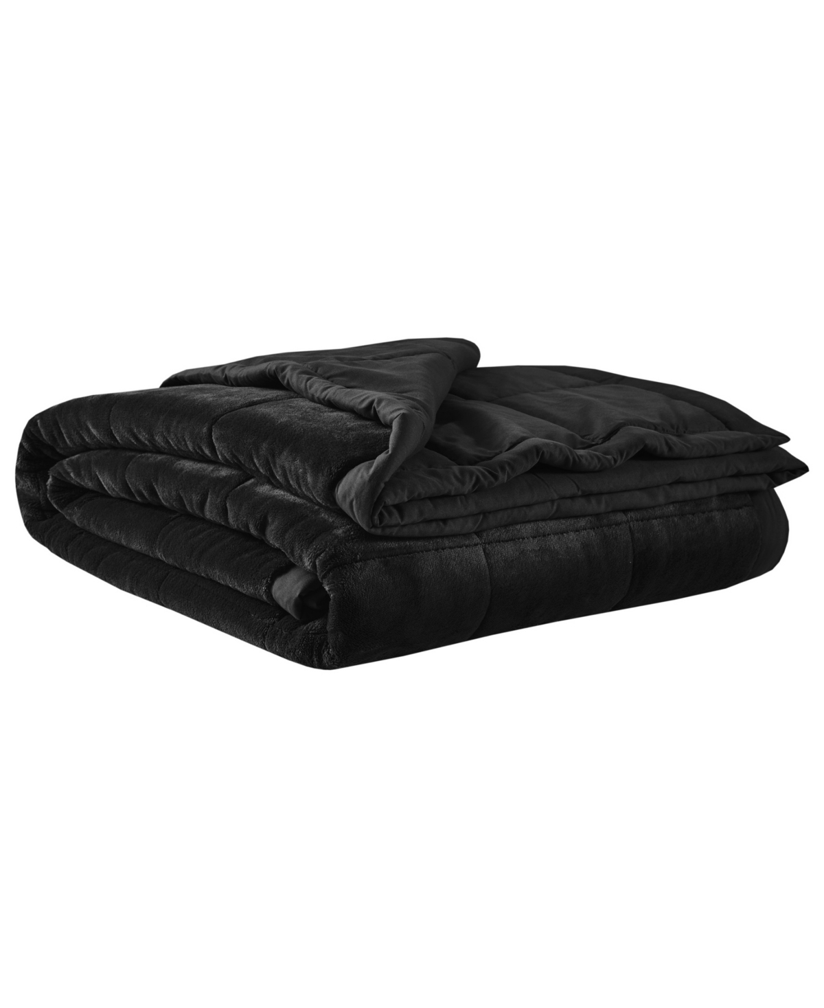 Madison Park Coleman Plush Reversible Heiq Smart Temperature Down Alternative Blanket, King In Black
