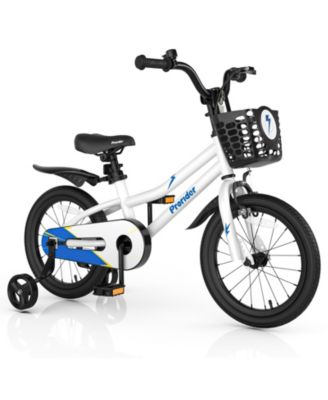 16'' Kid's Bike with Removable Training Wheels and Basket for 4-7 Years Old