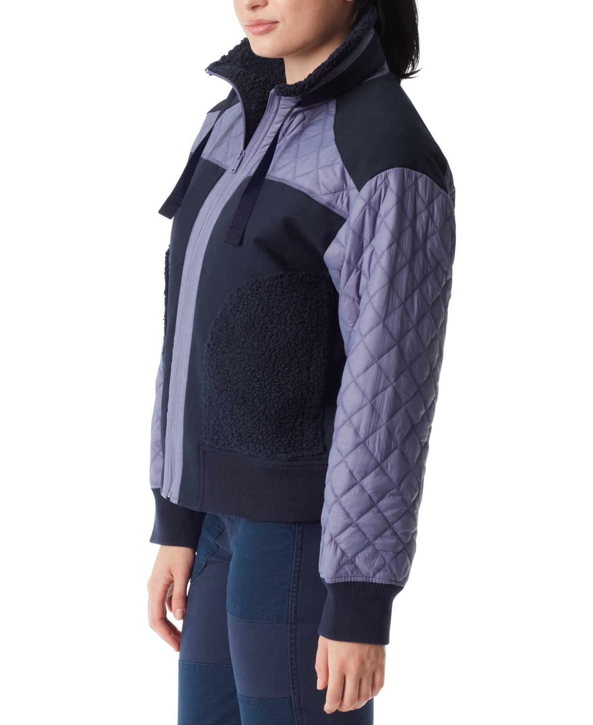 Bass Outdoor Women's Quilted-Trim Zip Bomber Jacket