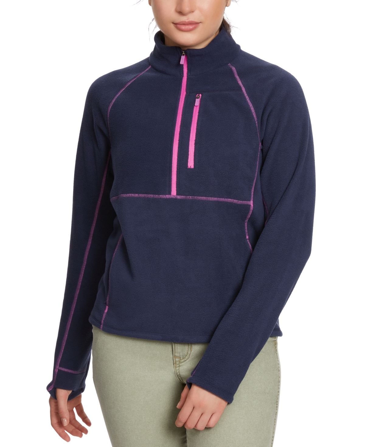 Bass Outdoor Women's Half-Zip Long-Sleeve Fleece