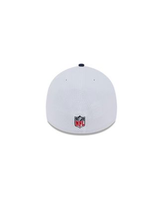 Men's White, Navy New England Patriots 2023 NFL Sideline 39THIRTY Flex Hat