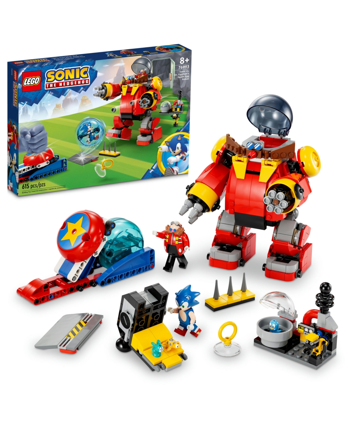 Lego Sonic The Hedgehog 76993 Sonic Vs Dr. Eggman's Death Egg Robot Toy Building Set In Multicolor