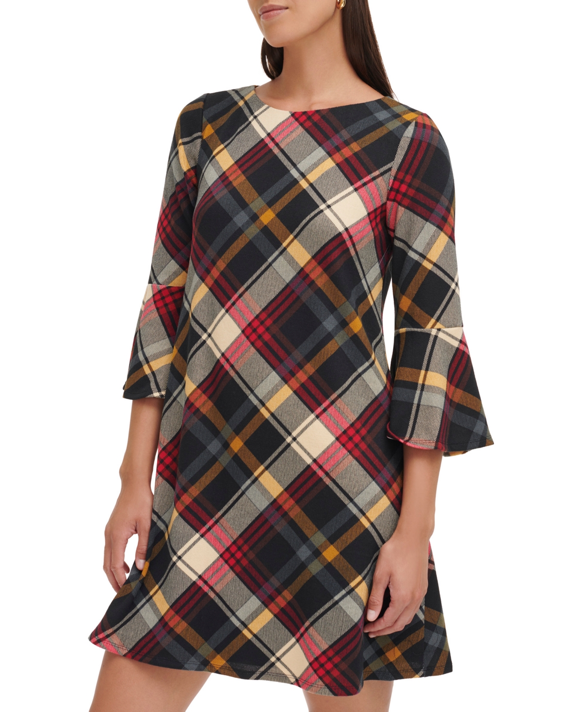 Jessica Howard Women's Contrast Cowlneck Sweater Dress - Macy's