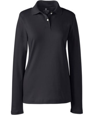 Women's Long Sleeve Feminine Fit Interlock Polo Shirt